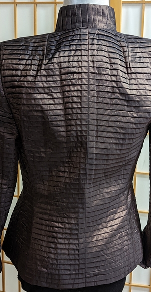 Akris Silk Open Front Jacket Sz 4 - Picture 2 of 5